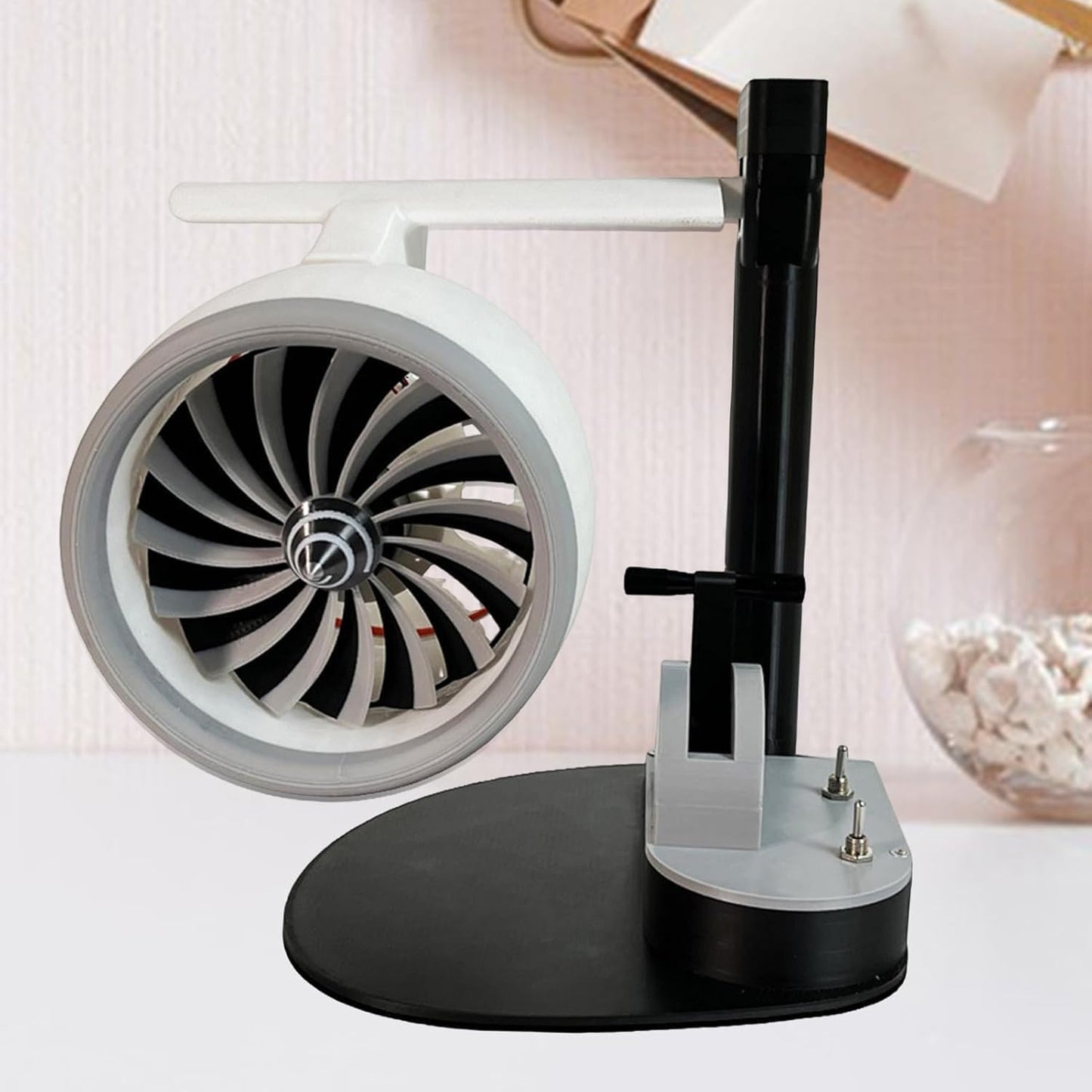 Creative Turbo Desktop Fan with Humidifier & Red Tail Lights – Plane Engine Design