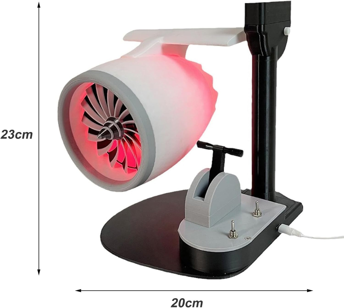 Creative Turbo Desktop Fan with Humidifier & Red Tail Lights – Plane Engine Design